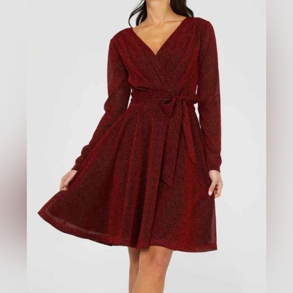 Shimmer Crossover Dress - Picture 2 of 3